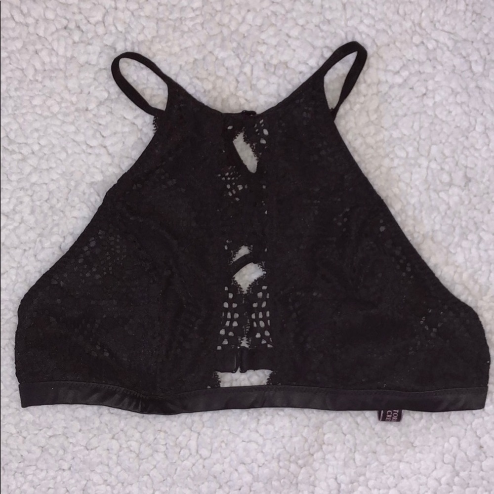 Victoria’s Secret Lace Black High-Neck Bralette